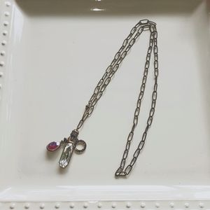 Touchstone Crystal Antique Charm Necklace